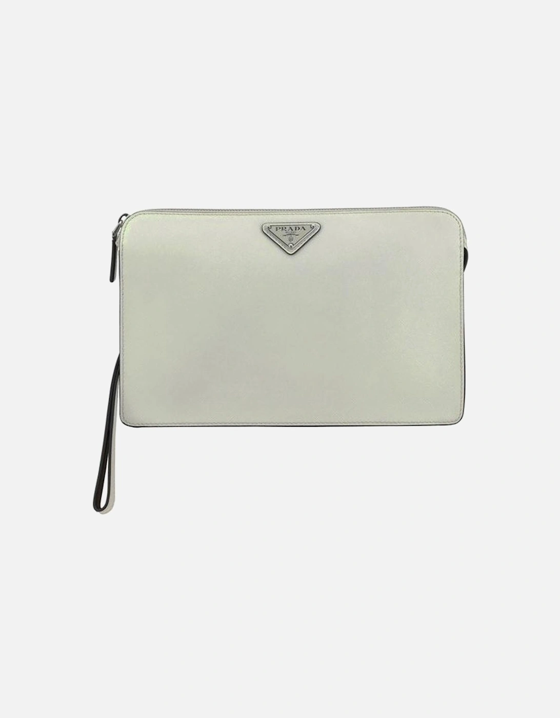 Leather Pouch Bag with Zippered Closure Women - White Handbags, 5 of 4