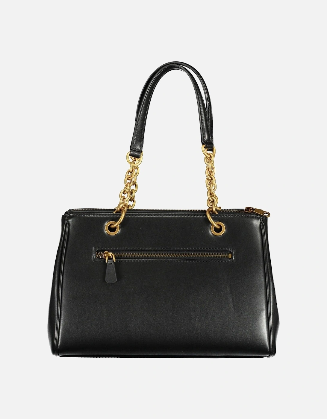 Stylish Black Handbag with Contrasting Details Women