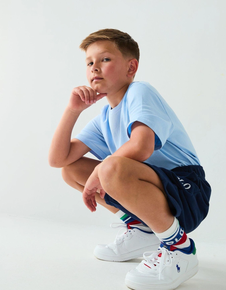 Boys Logo Jog Shorts - Navy
