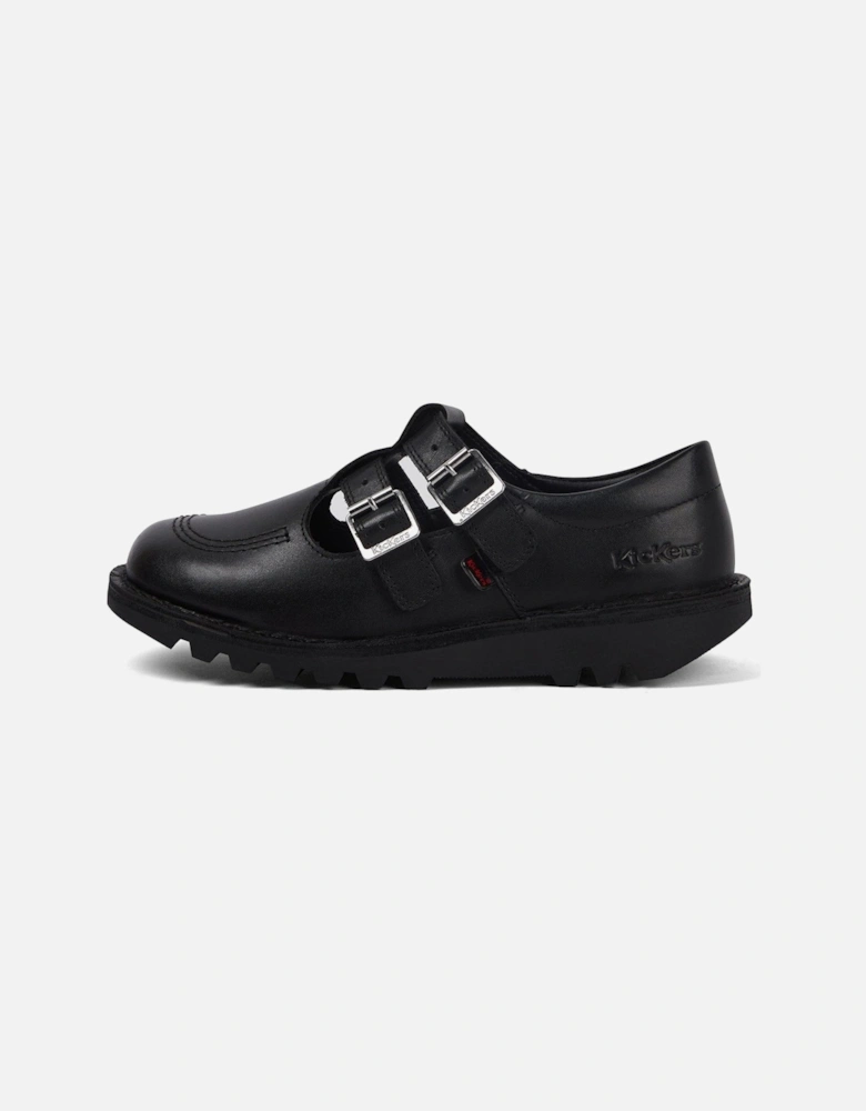 Kick T Double Leather Shoe - Black
