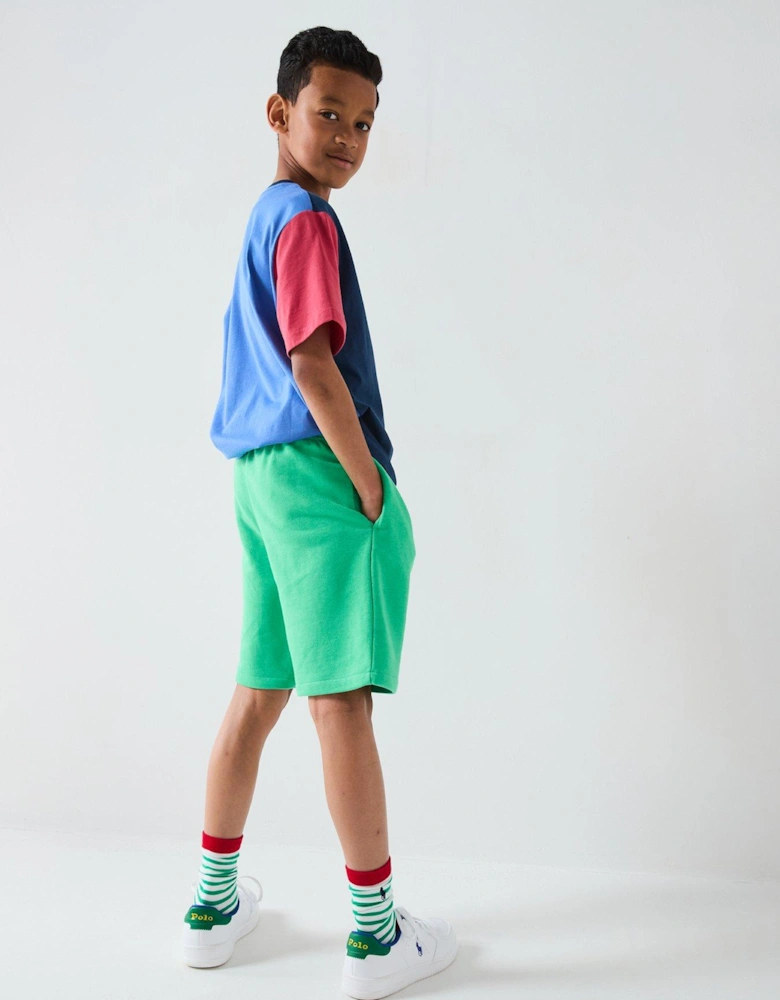Boys Logo Jog Shorts - Green