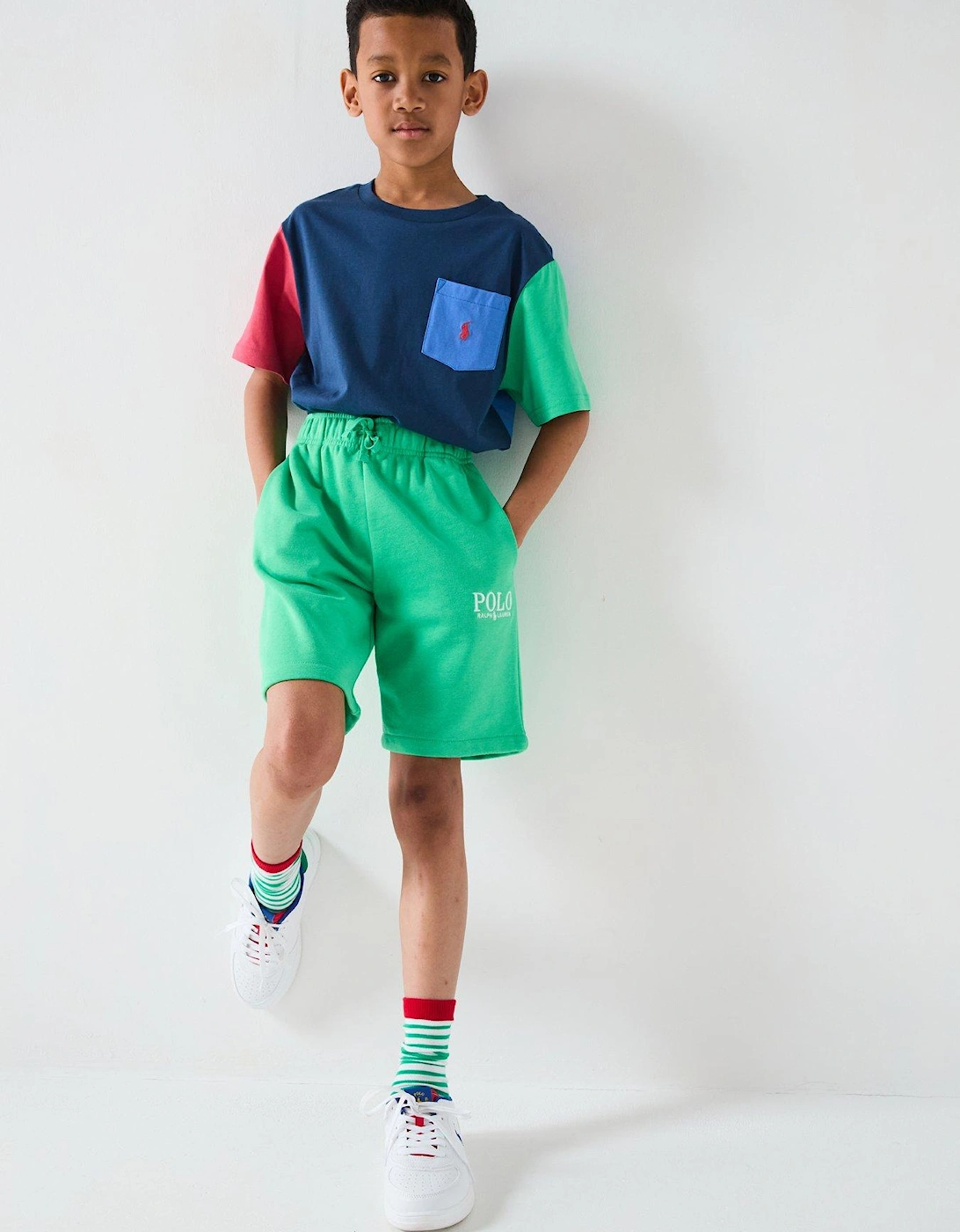 Boys Logo Jog Shorts - Green
