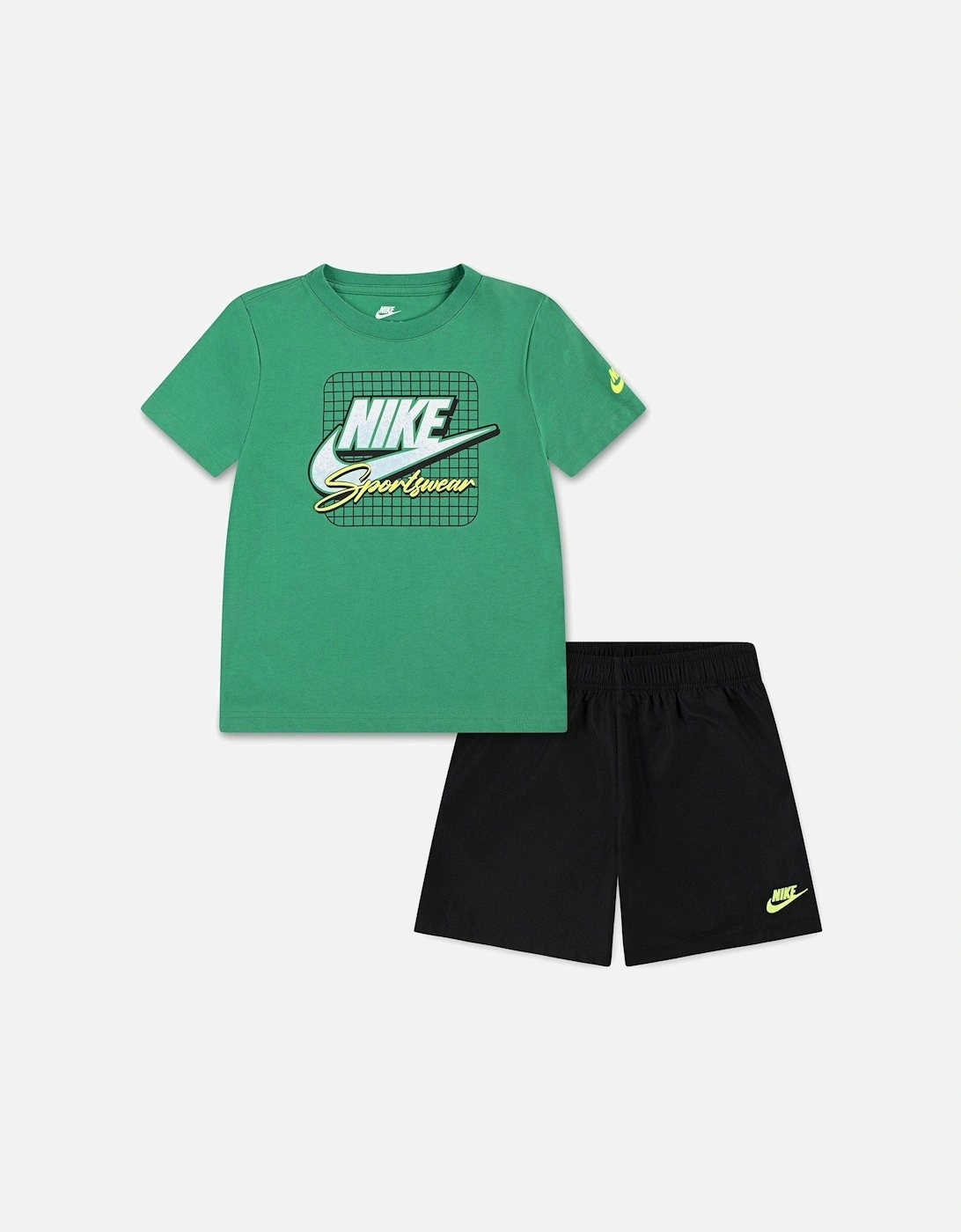 Kids Boys Shorts And T-Shirt Set - Green/Black, 2 of 1