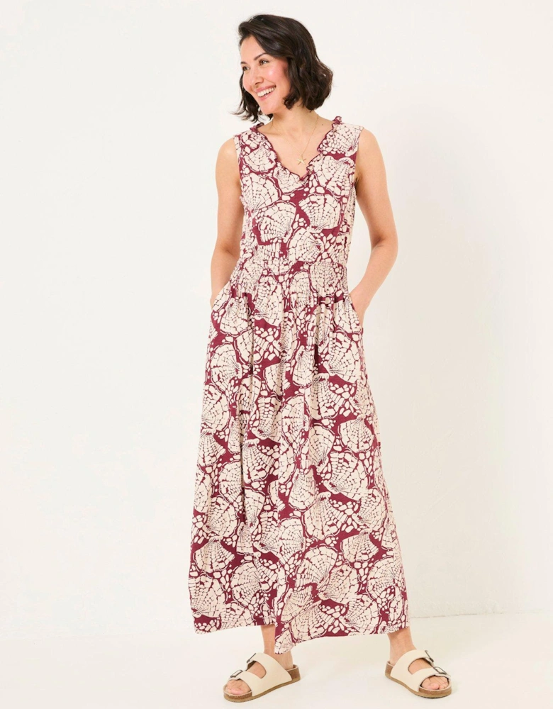 Ellie Shells Maxi Dress - Red