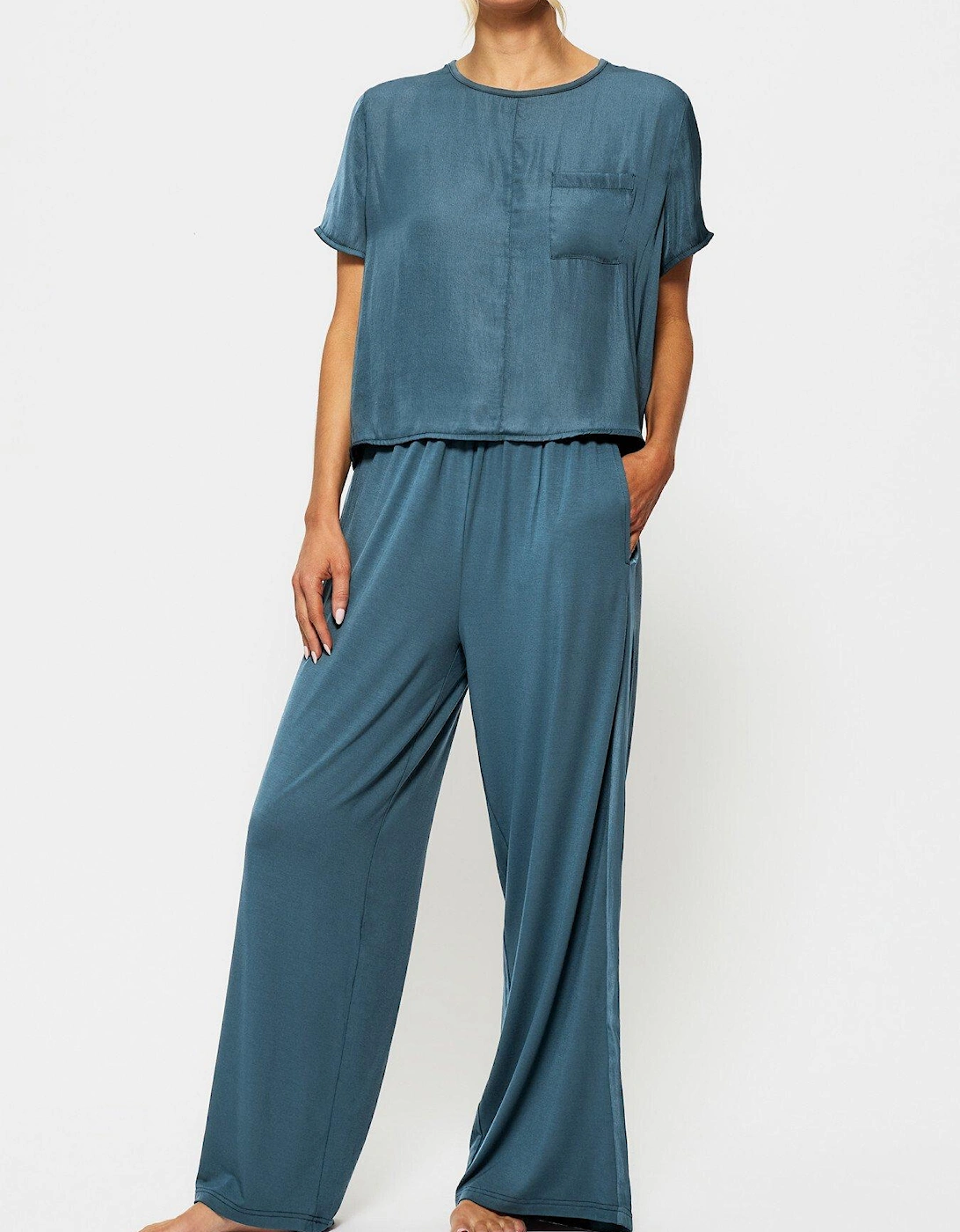 Raye Satin Jersey T-Shirt, 2 of 1