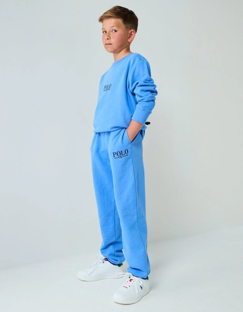 Boys Polo Logo Sweatshirt - Blue