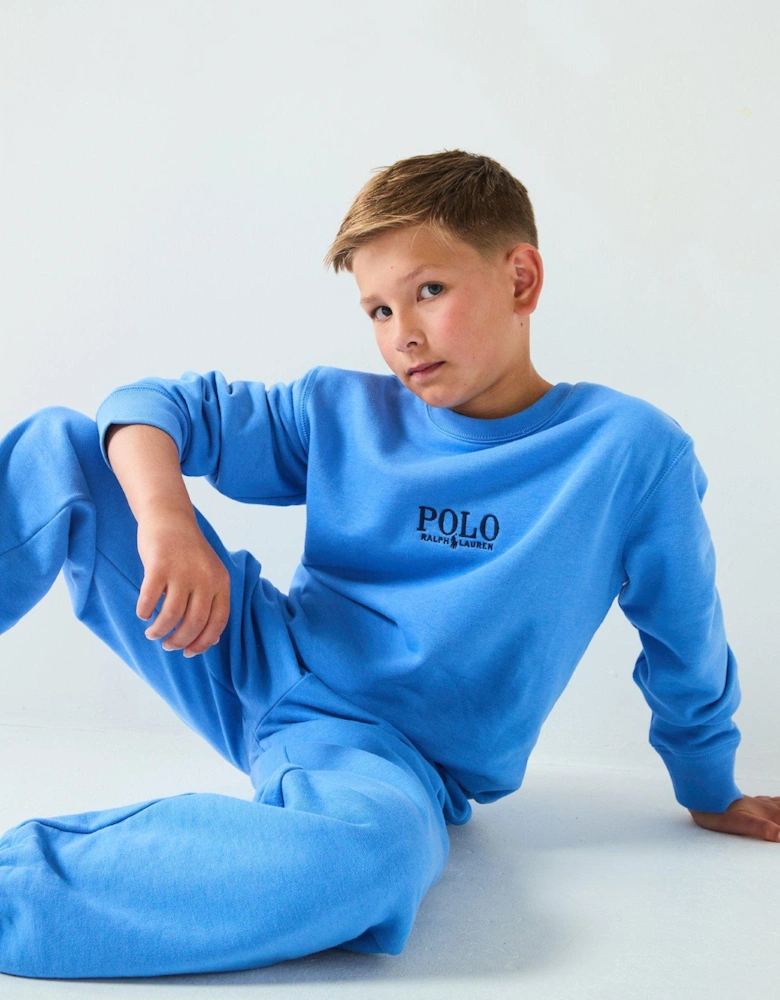 Boys Polo Logo Sweatshirt - Blue