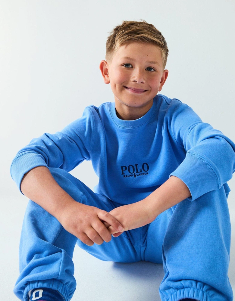 Boys Polo Logo Sweatshirt - Blue