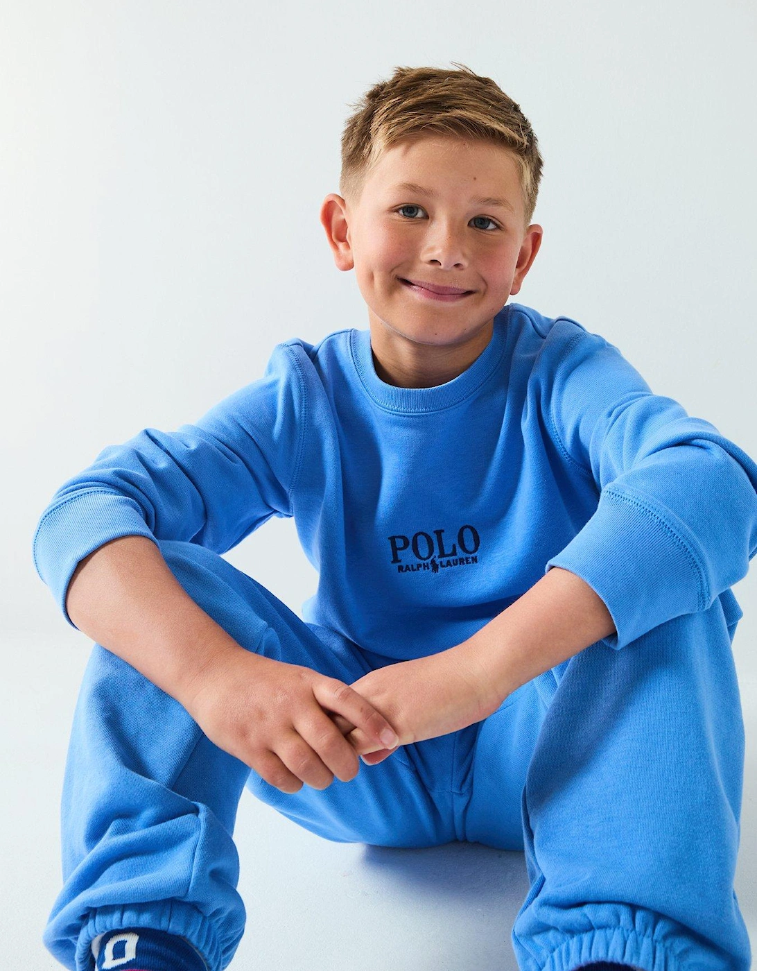 Boys Polo Logo Sweatshirt - Blue