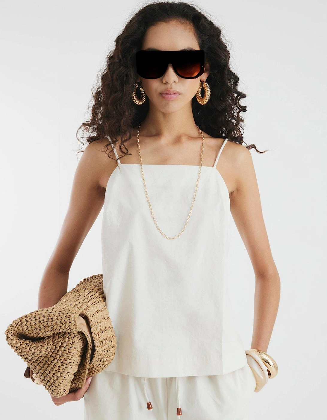 Poplin Tunic Top - Beige, 2 of 1