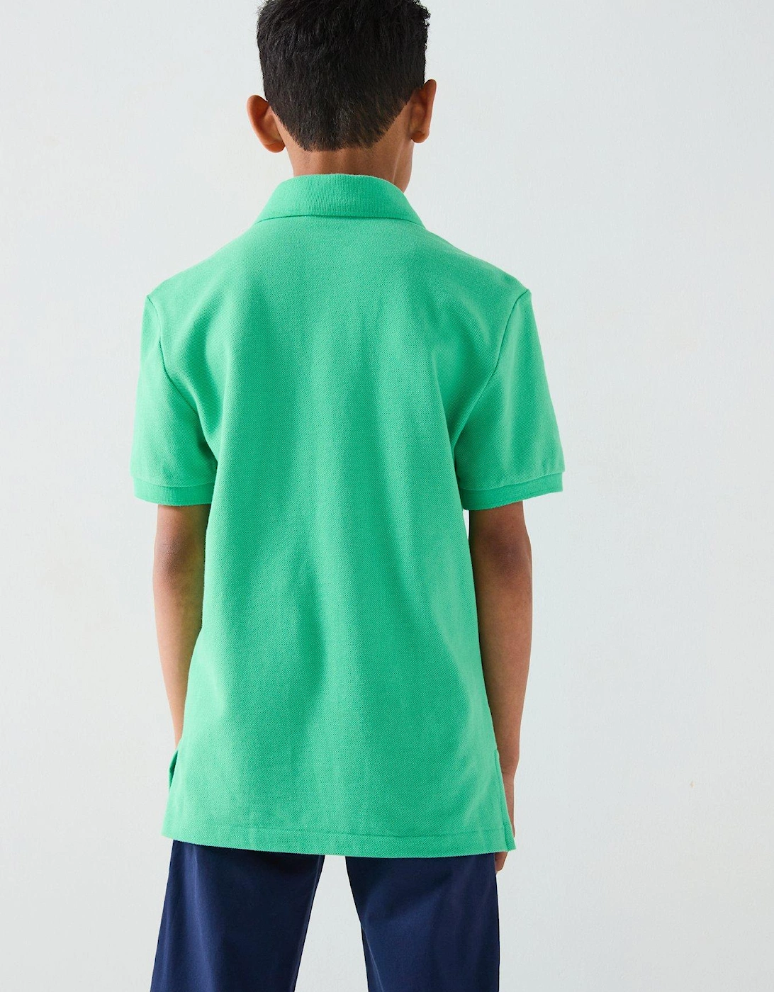 Boys Slim Short Sleeve Polo Shirt - Green