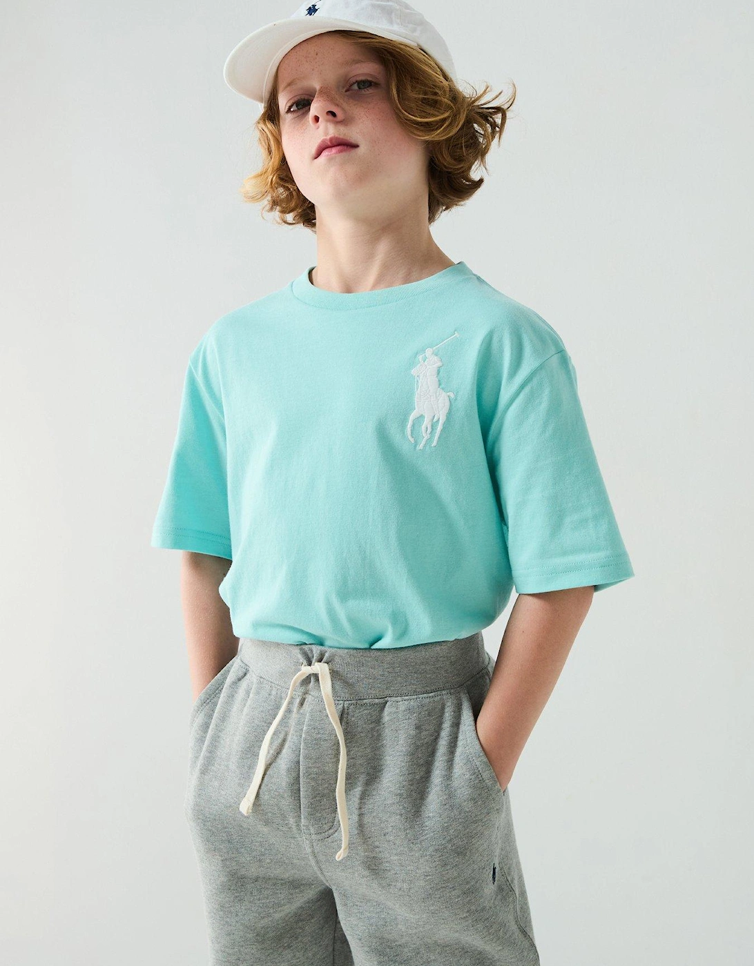 Boys Large Pony Short Sleeve T-shirt - Light Blue, 5 of 4