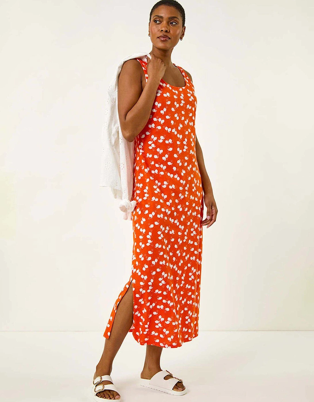 Lemon Print Maxi Dress - Orange, 2 of 1