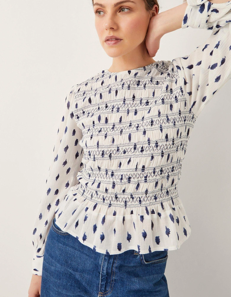 Molly Spot Top - Ivory
