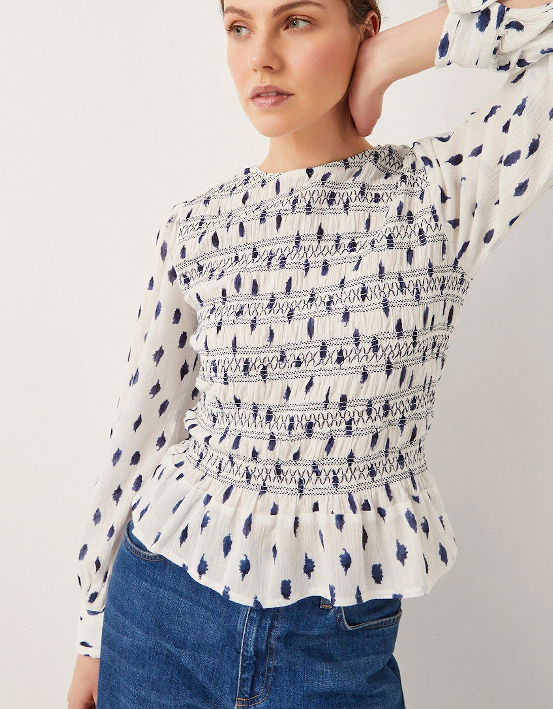 Molly Spot Top - Ivory, 2 of 1