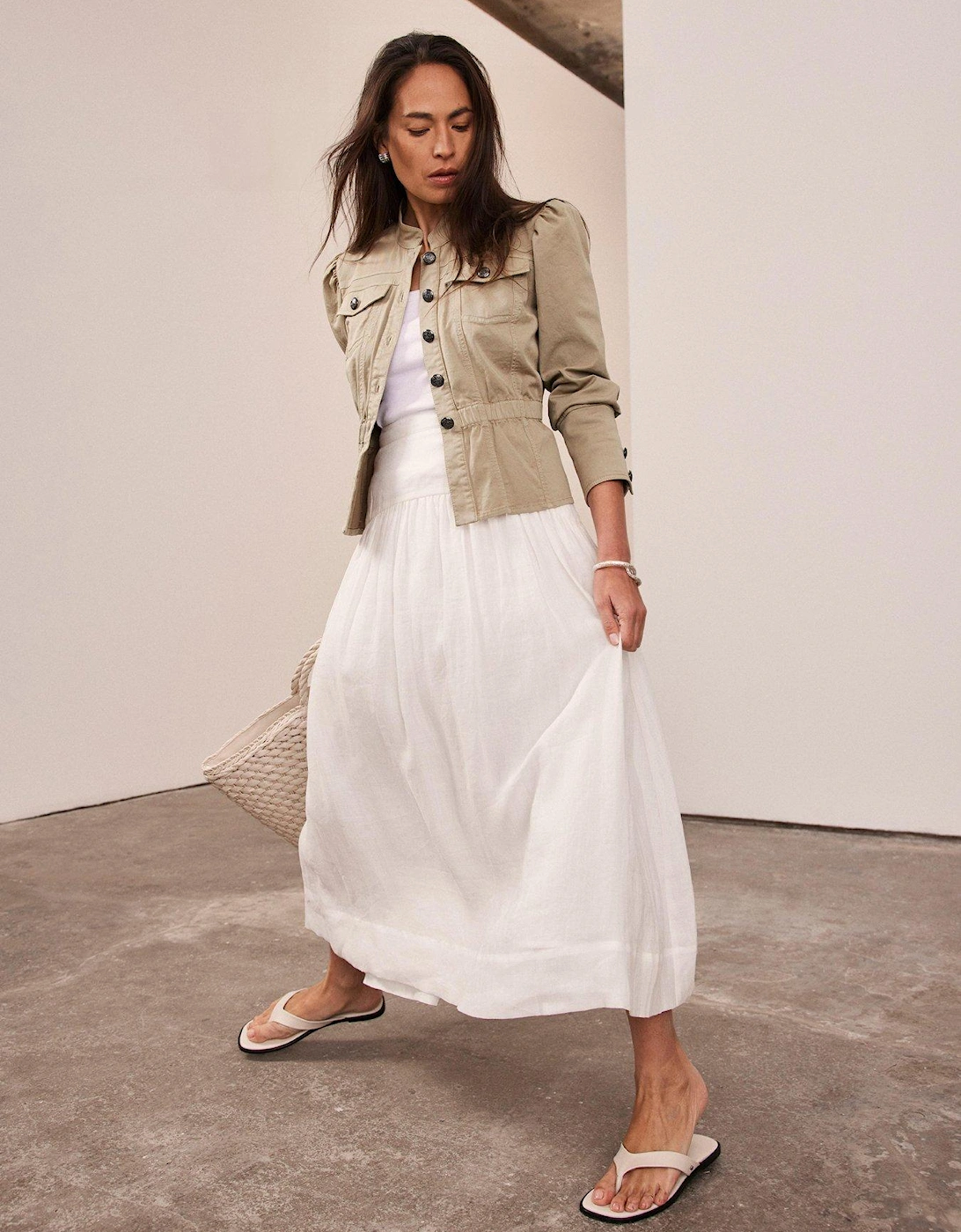 Khaki Peplum Jacket - Green, 2 of 1