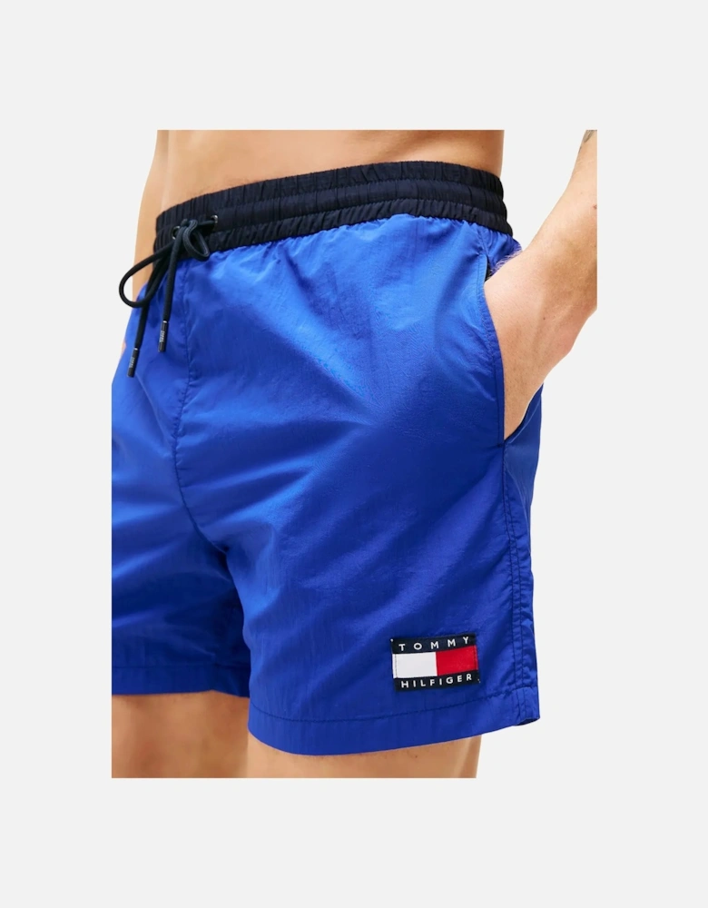 Heritage Mid Length Swim Shorts, Wedge Blue