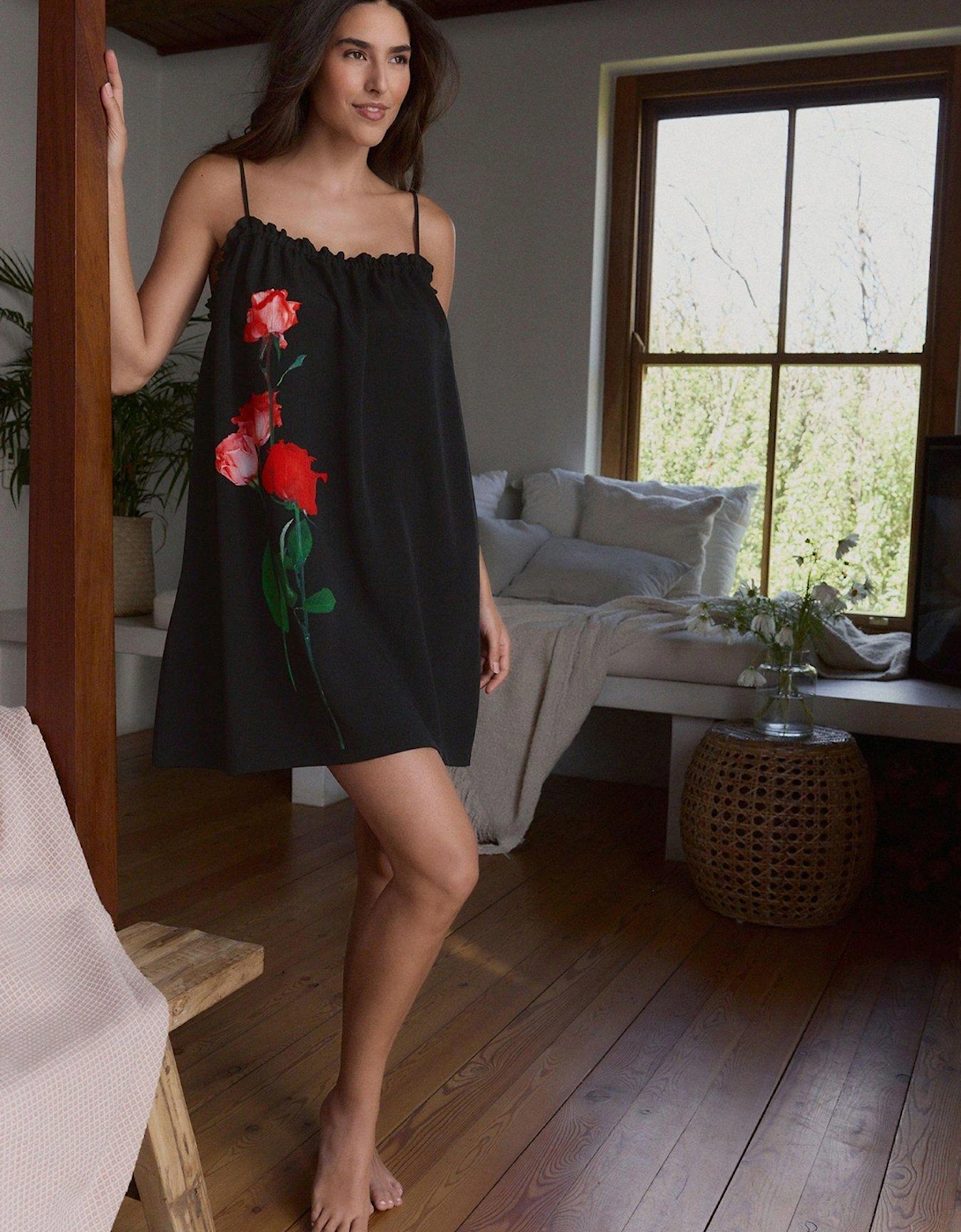 May Roses Slip - Black, 2 of 1