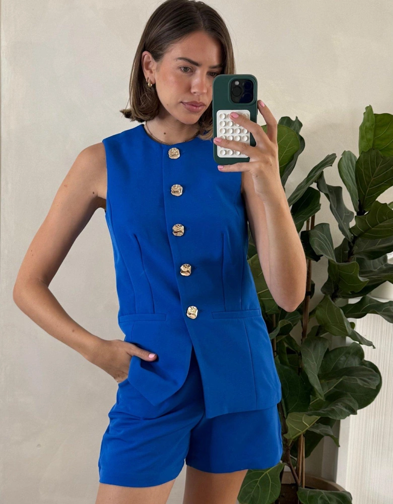 Tailored Shorts - Cobalt