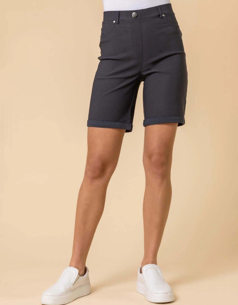 Turn Up Stretch Shorts - Dark Grey