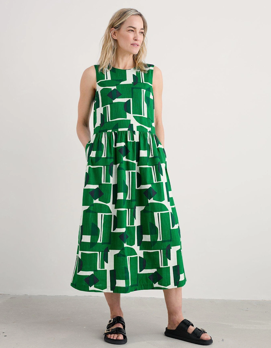 Sleeveless Blouse Dress - Green, 2 of 1