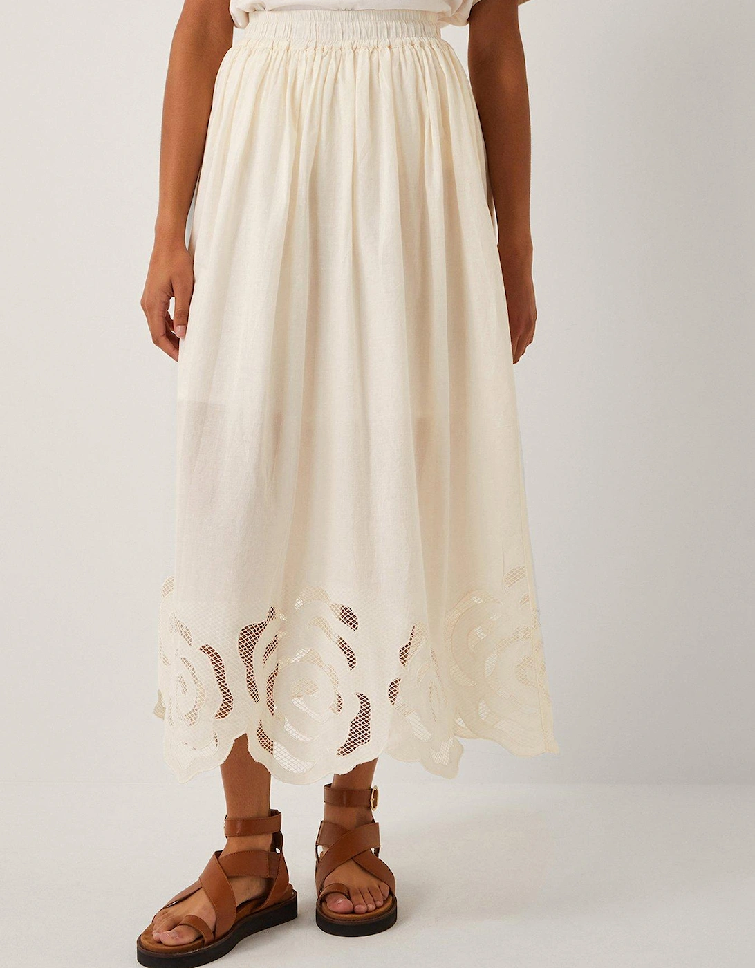 Grace Cutwork Skirt - White, 2 of 1