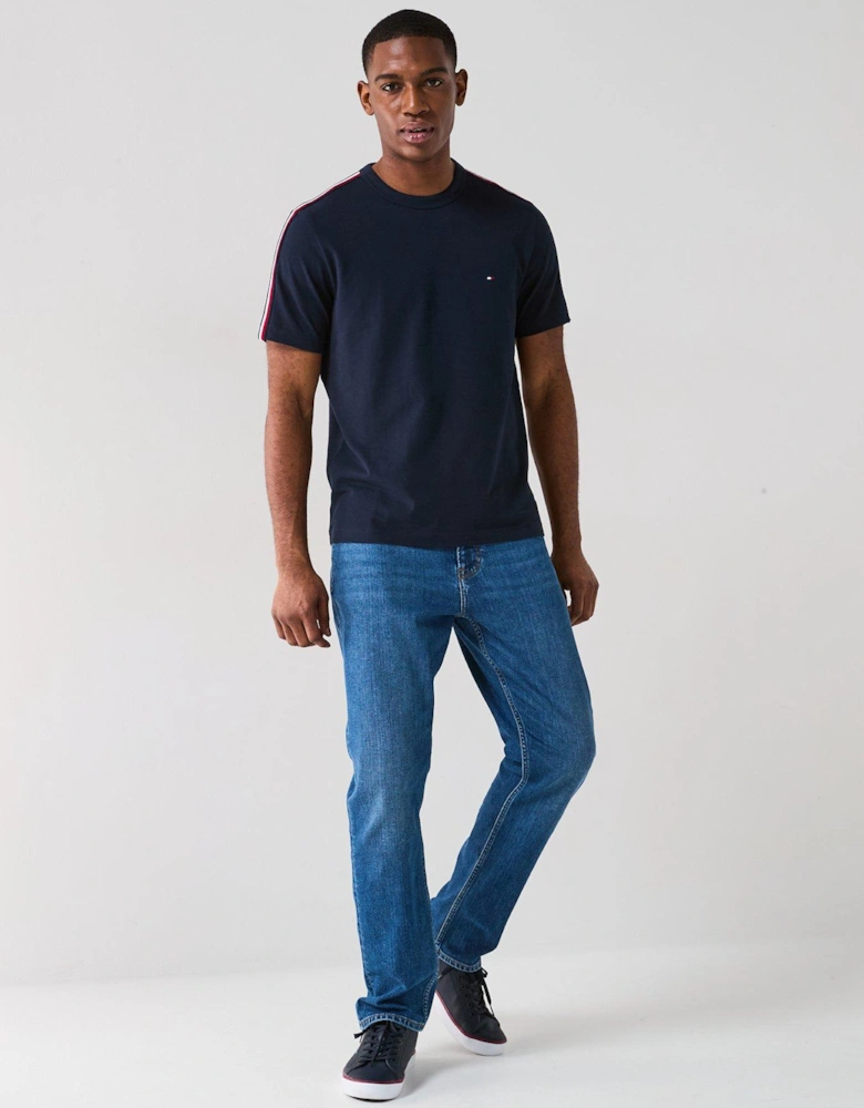 Global Stripe Tape T-Shirt - Navy