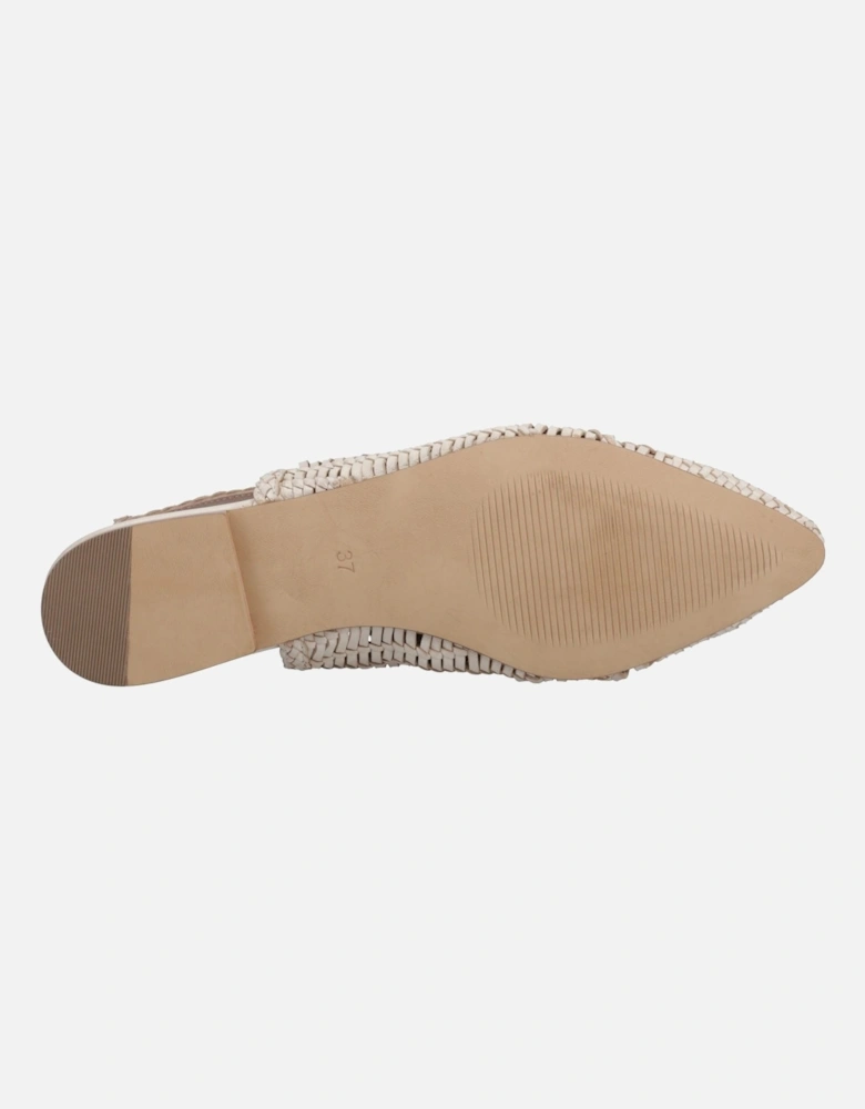 Dalia Woven Leather Women's Cream Flats