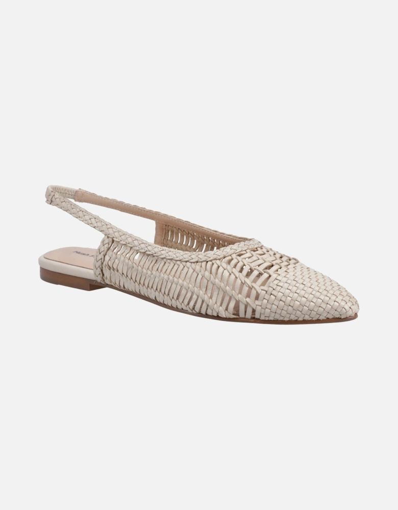 Dalia Woven Leather Women's Cream Flats