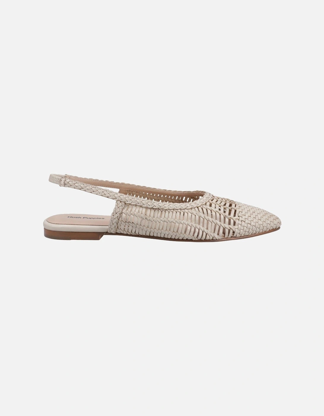 Dalia Woven Leather Women's Cream Flats