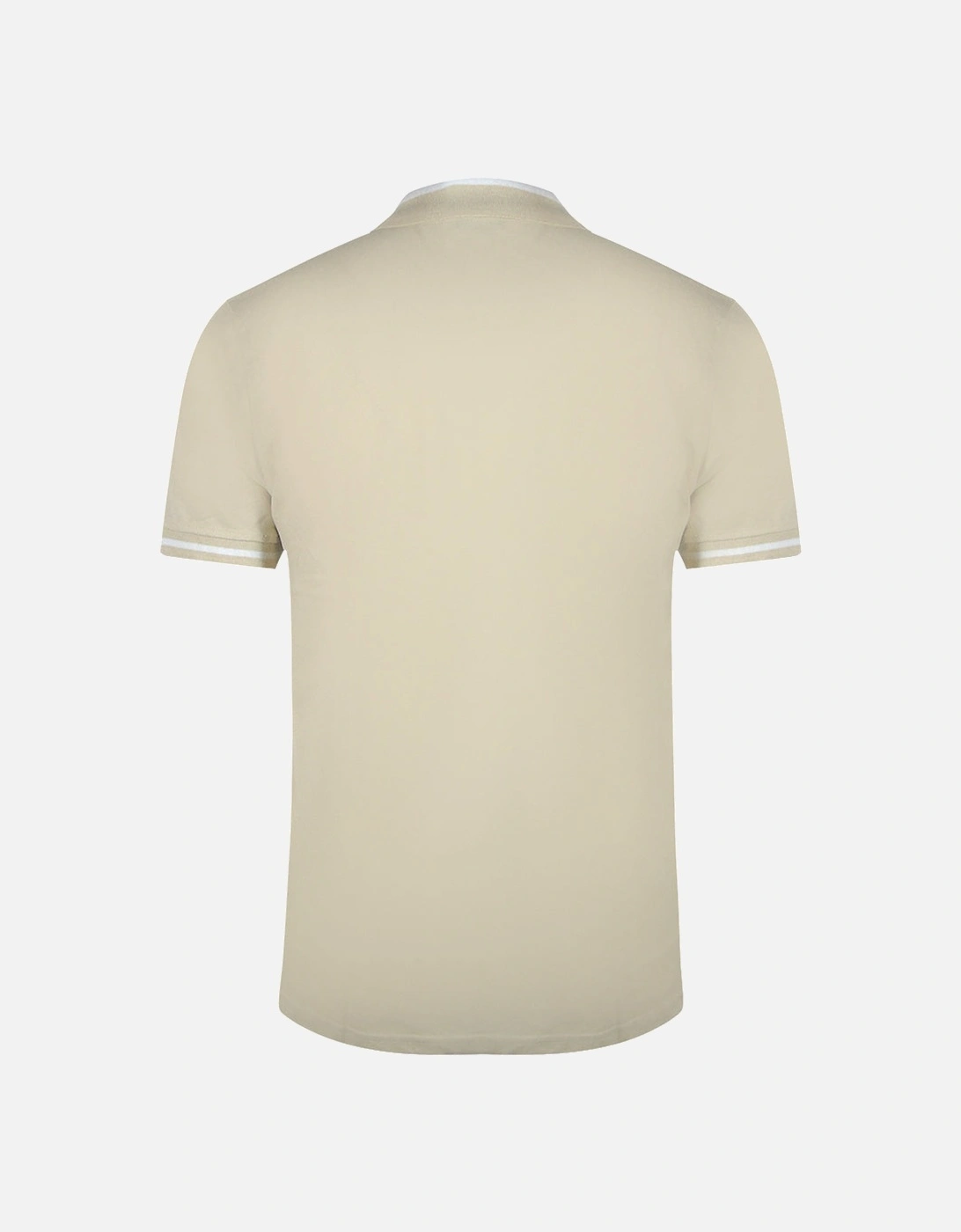 Cavalli Class Bold Stripe Beige Sand Polo Shirt