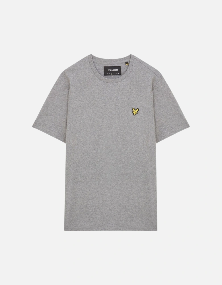 Lyle & Scott Plain Grey Embroidered Crew Neck T-Shirt