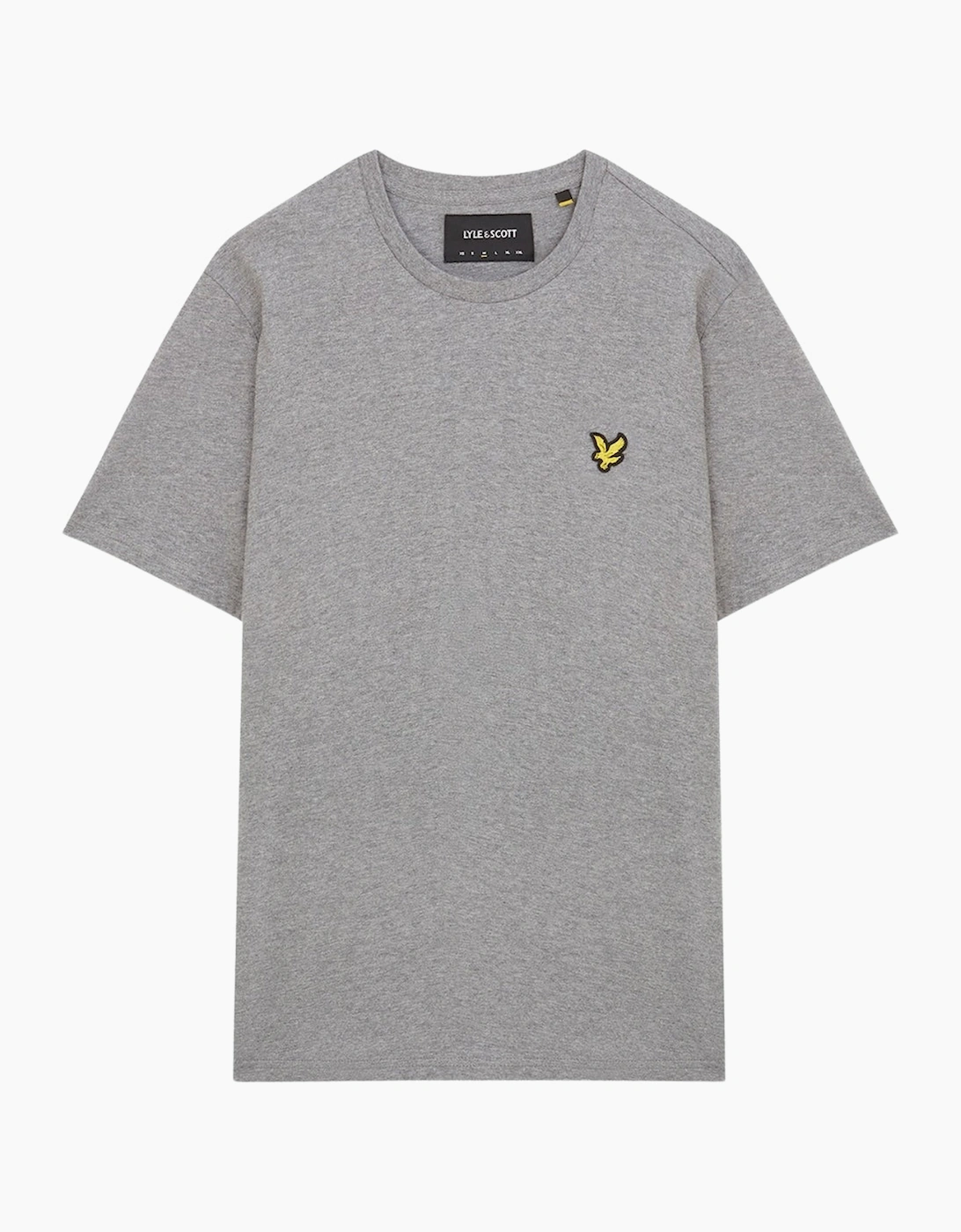 Lyle And Scott Men's Grey Lyle & Scott Plain Embroidered Crew Neck T-Shirt  38 M