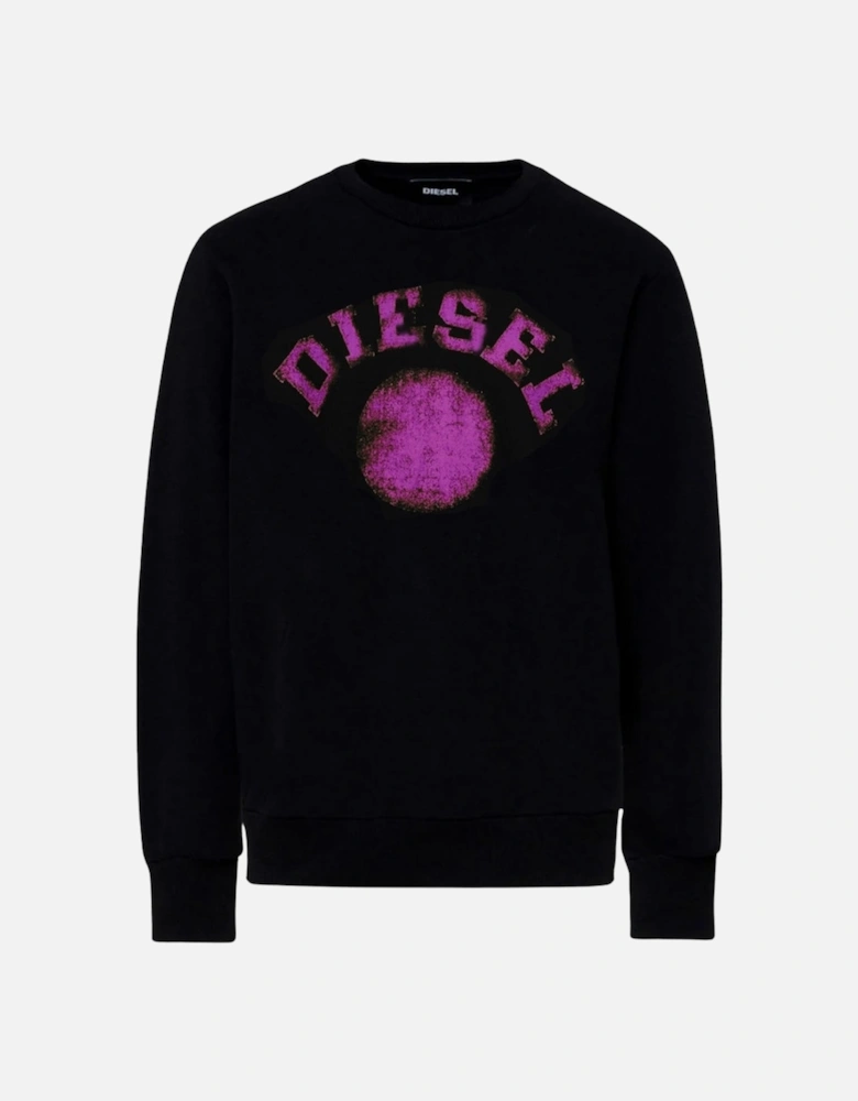 Faded Dot Logo Black Sweatshirt