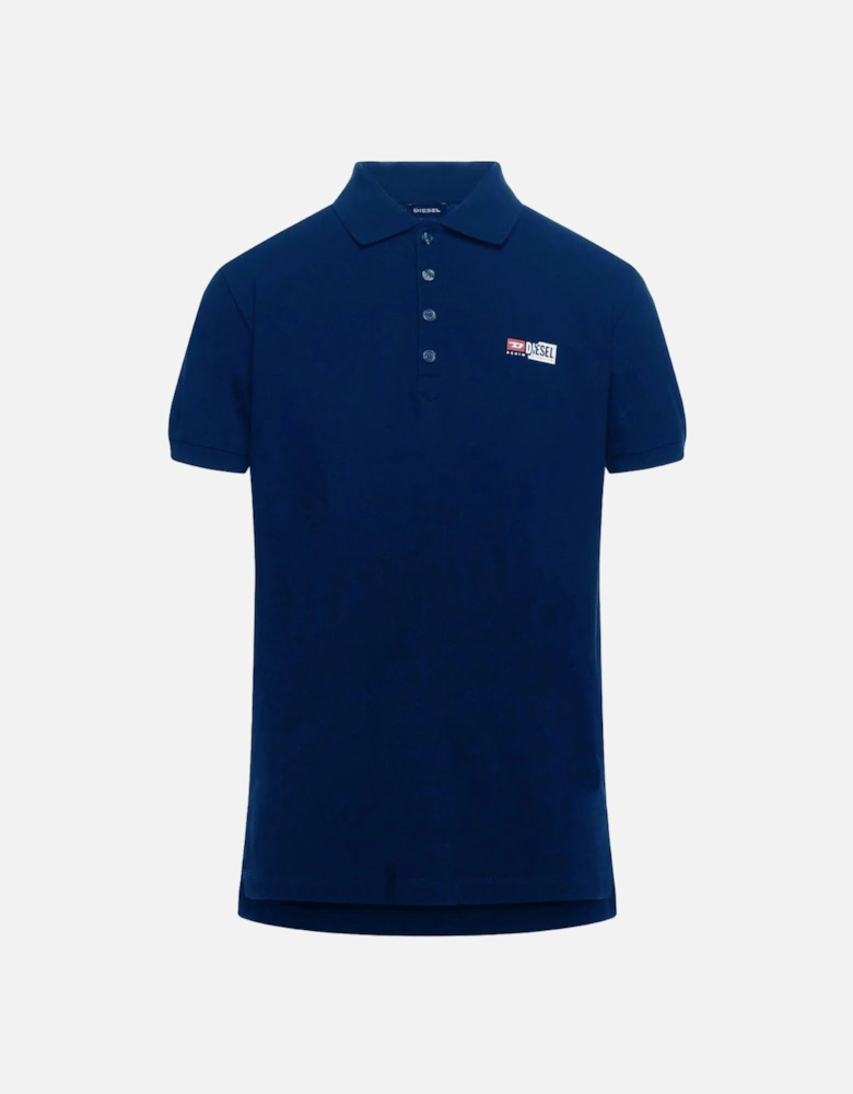 Small Logo Dark Blue Polo Shirt