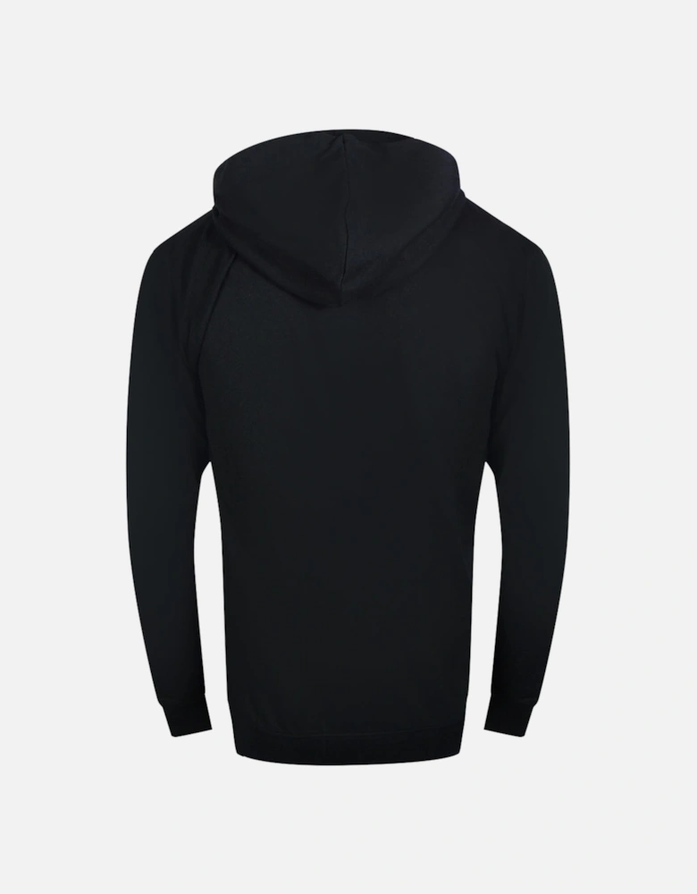 Cavalli Class Cracked Sprayed Logo Black Hoodie