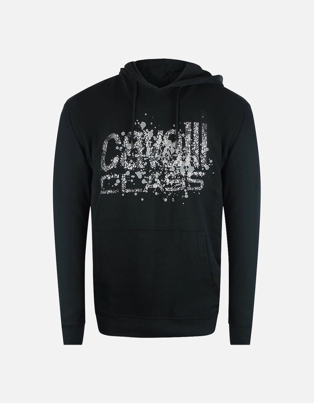 Cavalli Class Cracked Sprayed Logo Black Hoodie, 3 of 2