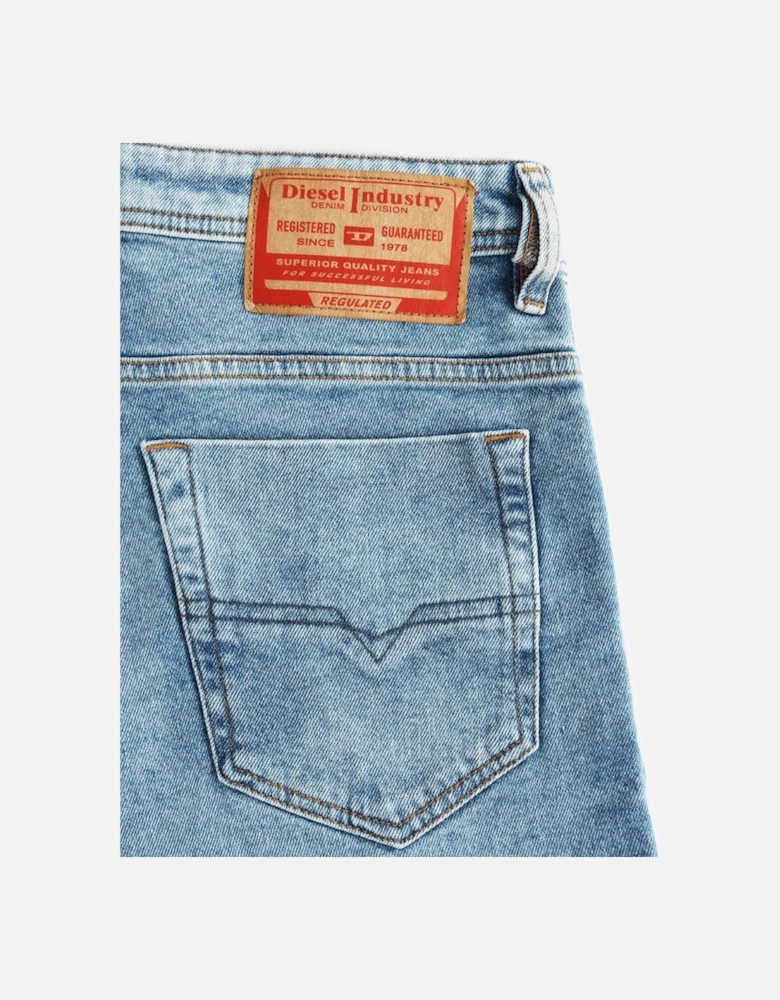Slim Short Blue Denim Shorts