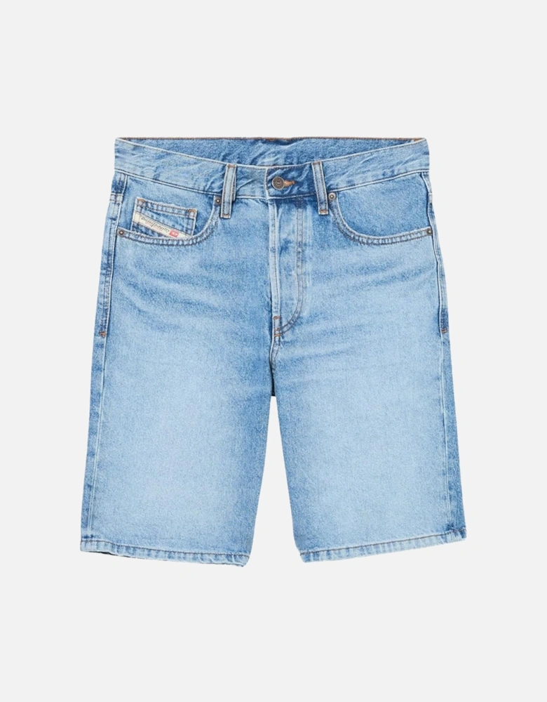 Slim Short Blue Denim Shorts