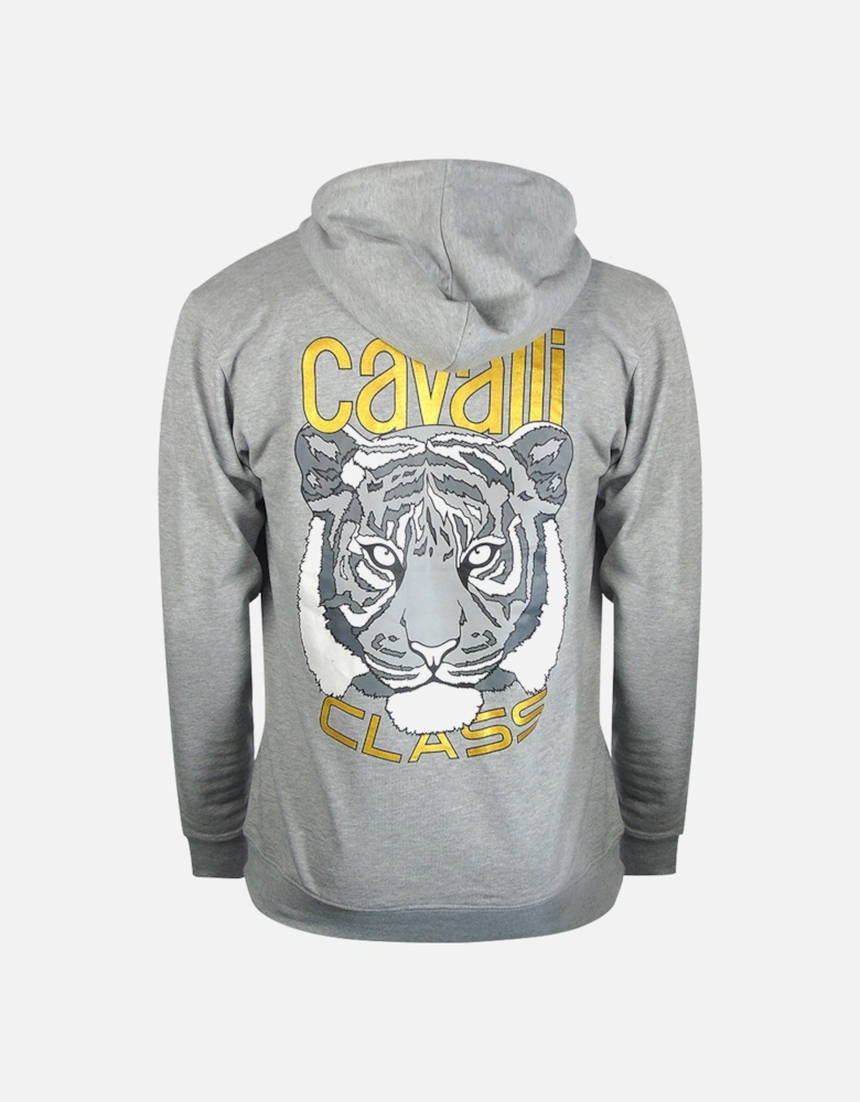 Cavalli Class Bold Tiger Graphic Grey Hoodie