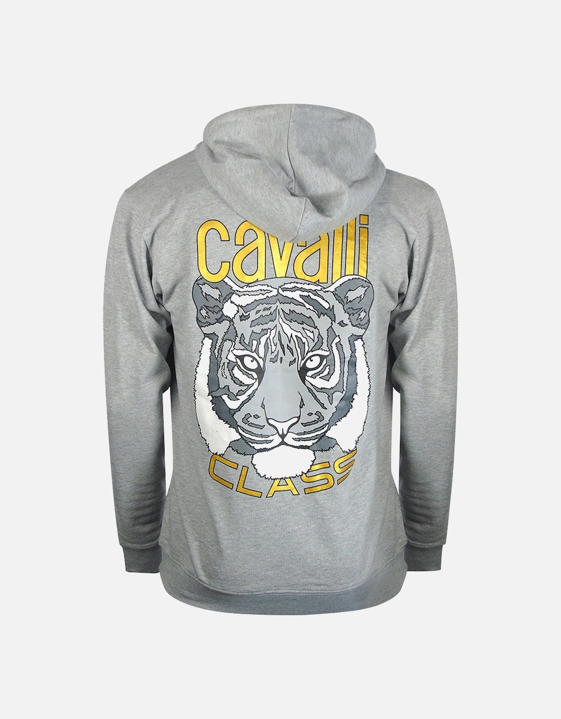 Cavalli Class Bold Tiger Graphic Grey Hoodie