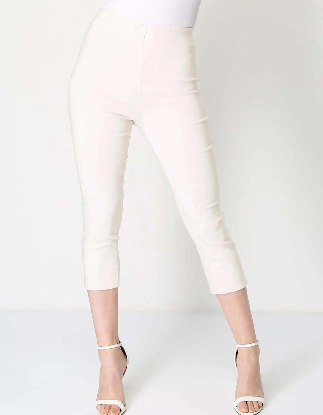 Cropped Stretch Trouser - Ivory, 2 of 1