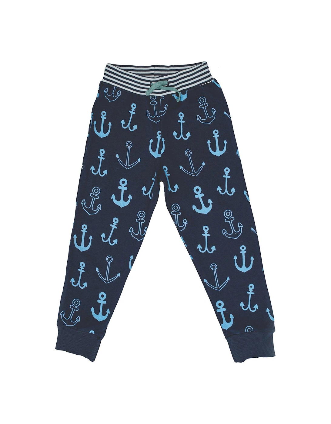 Boys Anchor Print Joggers - Navy, 2 of 1