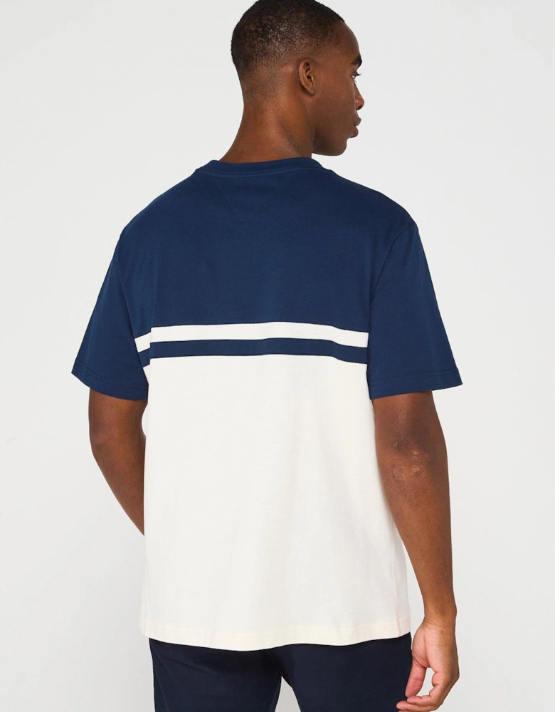 Monotype Colourblock T-Shirt - Dark Blue