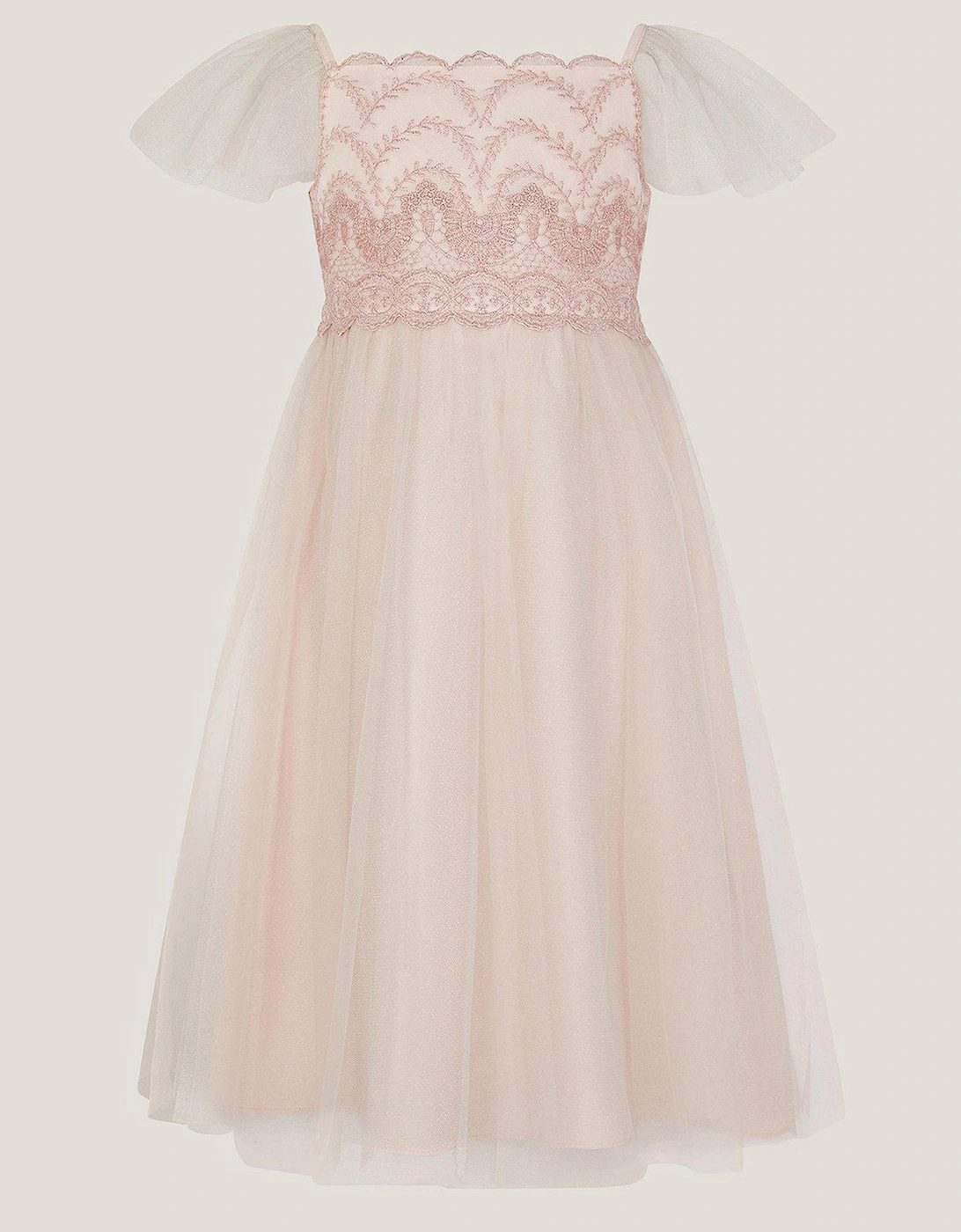 Girls Francesca Lace Tulle Party Dress - Pink, 2 of 1
