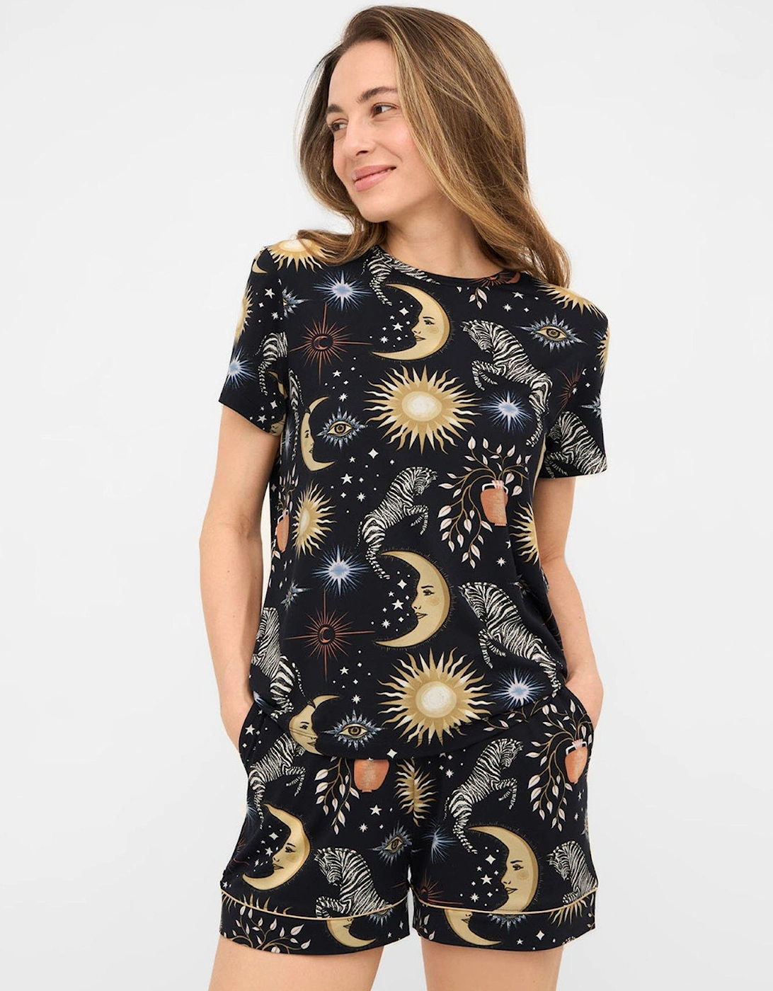 Crew Neck Short Set celestial Zebra - Navy, 2 of 1