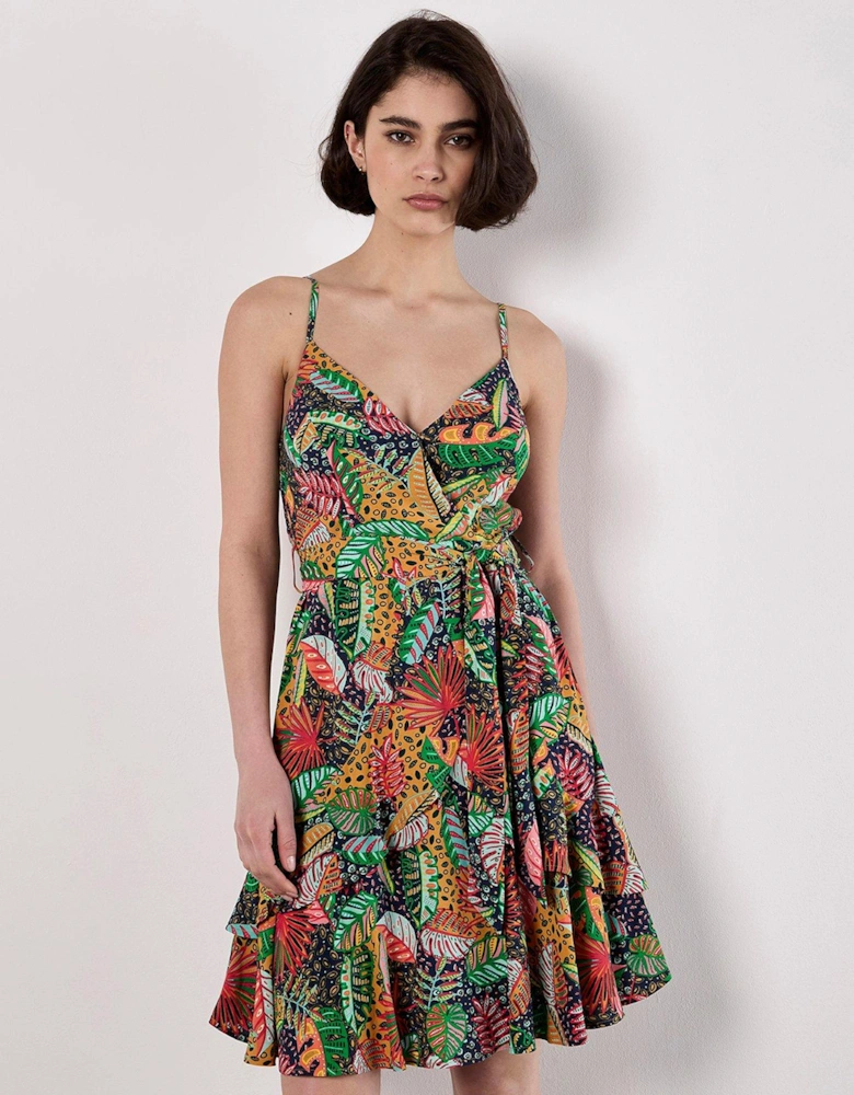 Tropical Festival Cami Dress - Blue