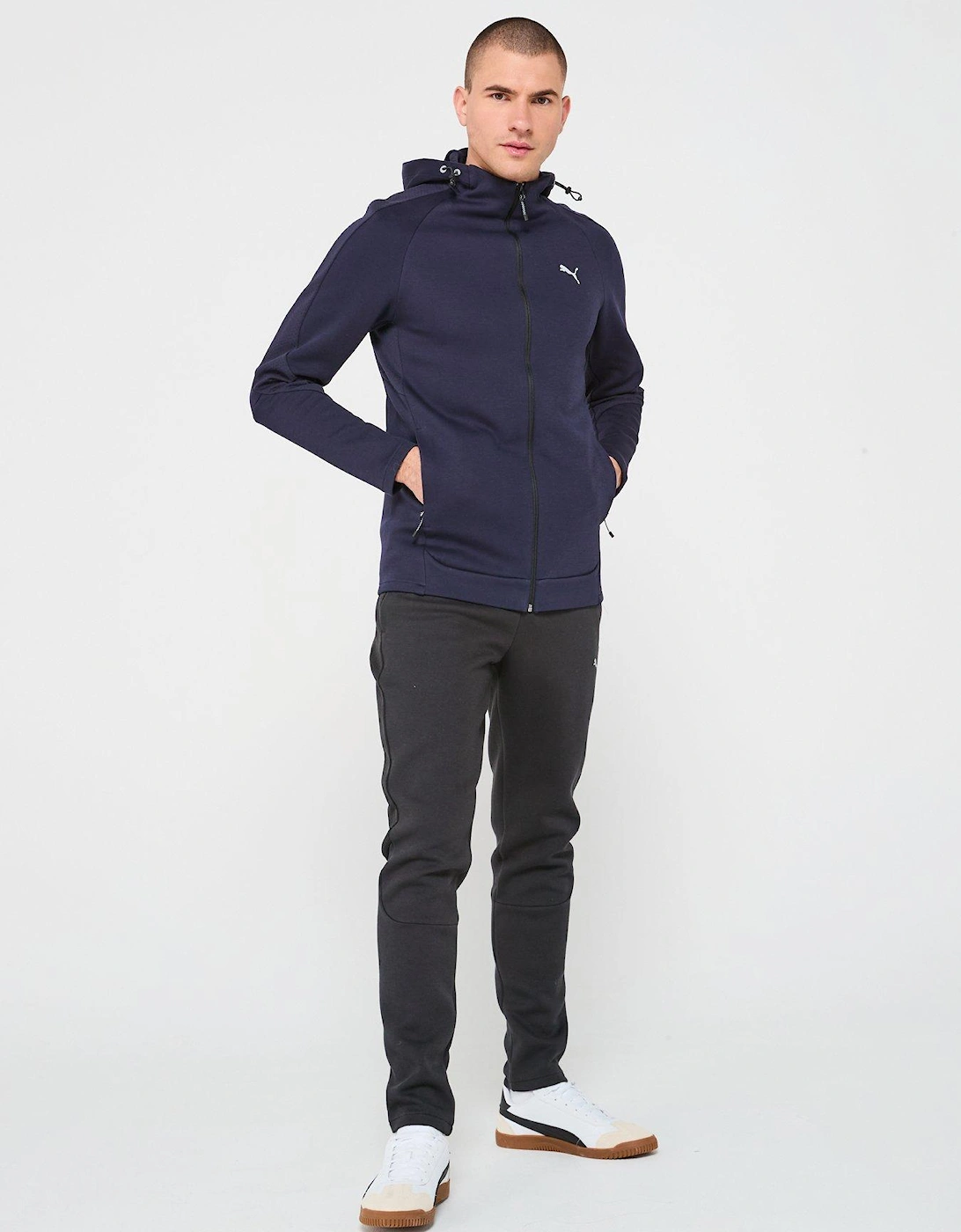 Men's Evostripe Full-Zip Hoodie - Navy