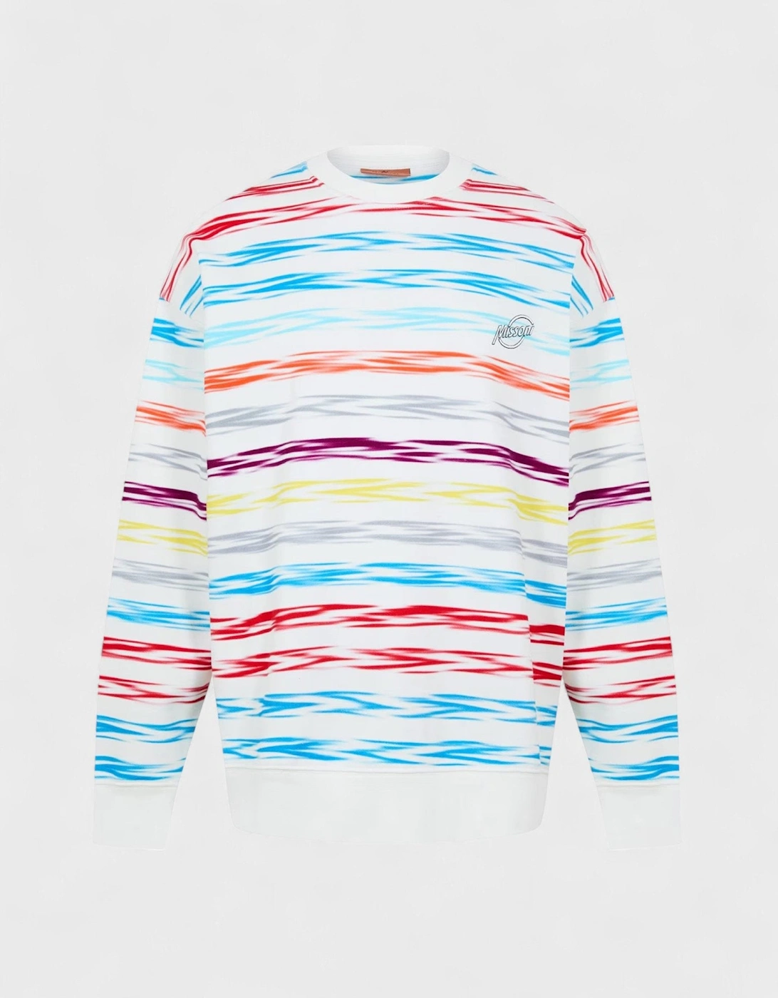 Printed Crewneck Sewatshirt Multi White, 4 of 3