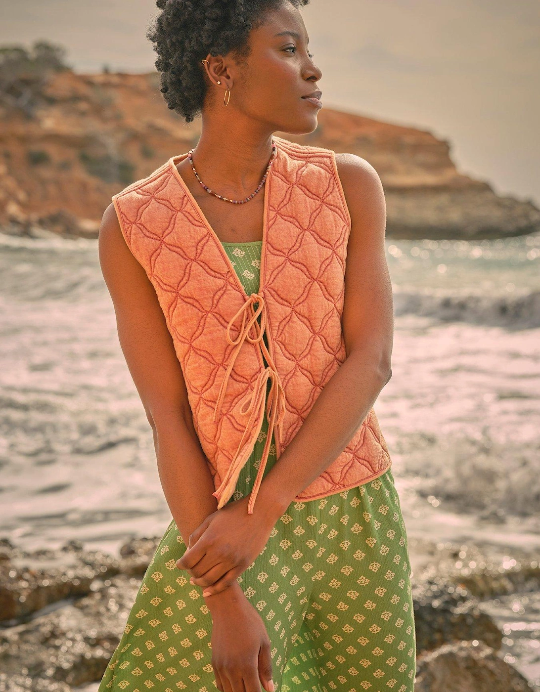 Quilted Waistcoat - Pink, 2 of 1
